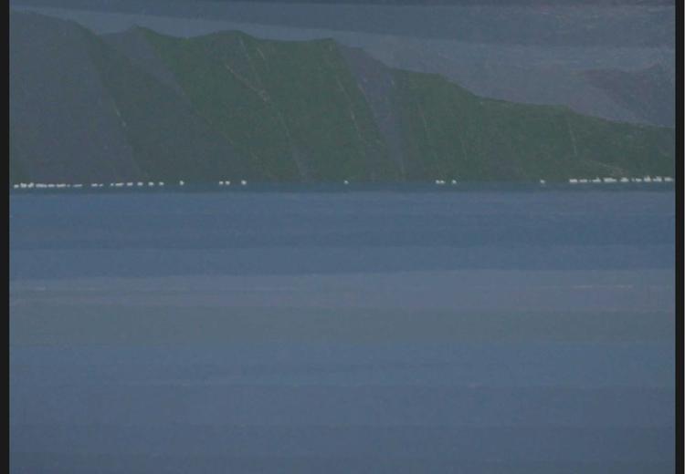 Triptyque Bonsoir, bonne nuit, acrylique sur panneau, 3 x 50 x 50 cm, 2017